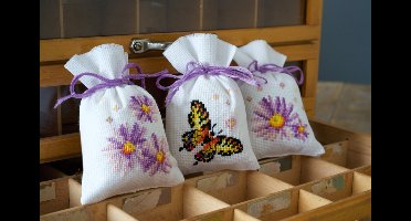 Kruidenzakje kit Paarse asters set van 3 - Vervaco - PN-0157798