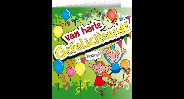 Wenskaarten - Van harte gefeliciteerd cartoon