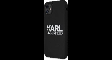 Karl Lagerfeld Silicone Back Case - Geschikt voor Apple iPhone 12 Mini (5.4") - Zwart