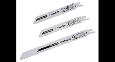 PARKSIDE® Reciprozaagbladen Fijn metaal 3 stuks - geschikt voor platen, buizen en profielen 3 bimetalen zaagbladen – flexibel en breukvast - Voor gangbare reciprozagen (geschikt voor bijv.  Bosch, Hitachi, Makita, Metabo)