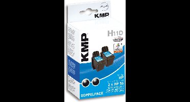 KMP H11D inktcartridge 2 stuk(s) Zwart