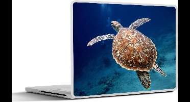Laptop sticker - 17.3 inch - Zeeschildpad fotoprint - 40x30cm - Laptopstickers - Laptop skin - Cover