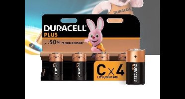 Duracell C Plus Batterijen - 4 stuks