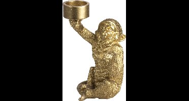 Gusta - Waxinelichthouder - Aap - Goud - ø9,5x21cm