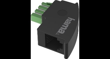 Hama Telefoon (analoog) Adapter [1x Telefoonstekker Duitsland (TAE-F) - 1x RJ11-bus] Zwart