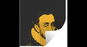 Muurstickers - Sticker Folie - Willem van Oranje - Kunst - Verf - 30x30 cm - Plakfolie - Muurstickers Kinderkamer - Zelfklevend Behang - Zelfklevend behangpapier - Stickerfolie