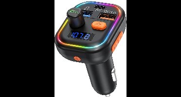 USB C Bluetooth Carkit FM Transmitter - Type C Autolader - Ntech - Bluetooth Carkit - Muziek Streamen - USB 3.0 Quick Charge - fm transmitter bluetooth auto - Telefoon Opladen - Spraakbediening