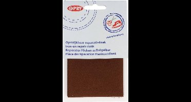 OPRY REPARATIEDOEK STEVIG OPSTRIJKBAAR 12X40CM - BRUIN 0881.