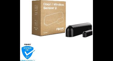 FIBARO Deur-/Raam Sensor 2 - Magneetcontact sensor - Zwart