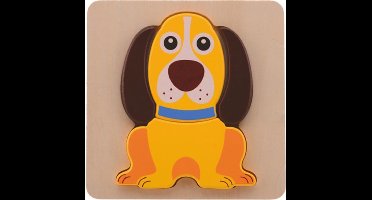 Joueco Houten Dierenpuzzel - Hond