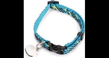 Beeztees Nylon Kattenhalsband Memphis - 20-30 x 1 cm - Lichtblauw