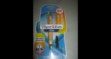 PaperMate Ninja Vulpen Gripcomfort zacht-roze / sterretjes / mint Grip incl inktpatroon
