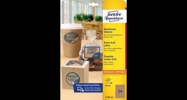 AVERY Zweckform naturel bruine etiketten, rond, diameter: 40 mm