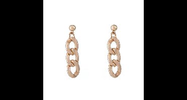 Gading® oorbellen goud - dames oorhanger - 37mm - 10mm - zilver 925