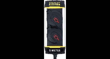 Stanley Stekkerdoos Fatmax 2-voudig 5 Meter Aluminium Zwart