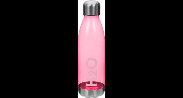 Bidon drinkfles/waterfles rood 700 ml met schroefdop- Sportfles/sportbidon - Kunststof