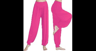 Harembroek - Yogabroek - Chillbroek - Roze - XXL - Harempants - Luchtige broek - Loose pants