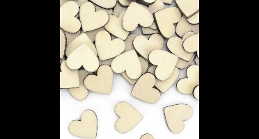 Confetti - Hart - Hout - 2x2cm - 50st.