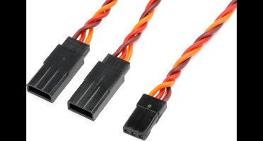 Revtec - Servo Y-kabel - Gedraaide HD siliconen-kabel - JR/Hitec - 22AWG / 60 Strengen - 30cm - 1 st