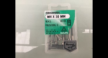 inbusbouten rvs m4x30mm