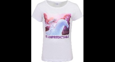 Frozen Elsa wit t-shirt "Be Unpredictable" | maat 104