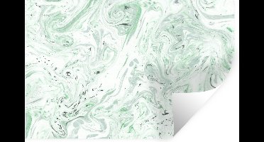 Muurstickers - Sticker Folie - Marmer - Groen - Lijn - 30x20 cm - Plakfolie - Muurstickers Kinderkamer - Zelfklevend Behang - Zelfklevend behangpapier - Stickerfolie