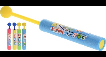 Speelgoed waterpistool van foam met bolletje 21 cm - 3x stuks - Foam waterspuiters