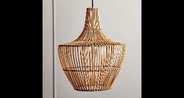 Groenovatie Rotan / Rieten Hanglamp - Handgemaakt - Naturel - Ø40 cm