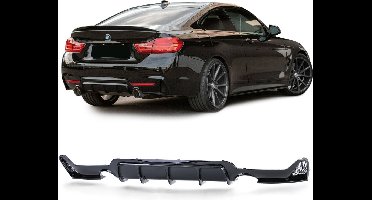 Passend Voor Bmw 4 serie F32 F33 F36 M Pakket Achterbumper Diffuser Glans Zwart Uitlaat L en R Uitsparing M Performance Look 418 420 430 435 440 M4