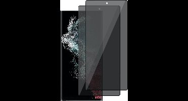 Privacy Screenprotector geschikt voor Samsung Galaxy S22 Ultra - Volledig Dekkende Gehard Glas Tempered Glass Screen Protector - 2 Stuks