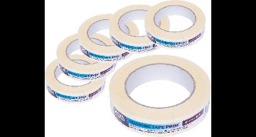 6 stuks Veba Afplaktape Masking Professional 25 mm breed - 50 meter - Voordeelverpakking