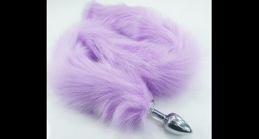 Buttplug - Vossenstaart buttplug - Foxtail buttplug - Paars - Erotisch - XL - 75CM - Anaal - Tail buttplug