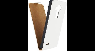 LG G4 Hoesje - Mobilize - Ultra Slim Serie - Kunstlederen Flipcase - Wit - Hoesje Geschikt Voor LG G4