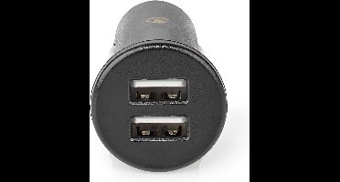 Nedis Autolader - 24 W - 2x 2.4 A - Outputs: 2 - Poorttype: 2x USB-A - - Single Voltage Output