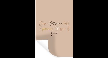 Muurstickers - Sticker Folie - Spreuken - Quotes - Can I borrow a kiss? I promise I'll give it back - 20x30 cm - Plakfolie - Muurstickers Kinderkamer - Zelfklevend Behang - Zelfklevend behangpapier - Stickerfolie