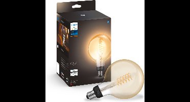 Philips Hue filament globelamp G125 - warmwit licht - 550 lumen - E27 - 1 stuk