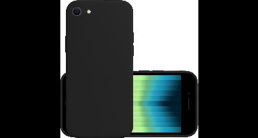 Hoesje - Geschikt voor Apple iPhone SE (2022) - Sterk & Shockproof - Hoes Cover - Siliconen Case - Zwart