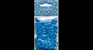 Pailletten facon AB kleur baby blauw 6 mm 10 GR