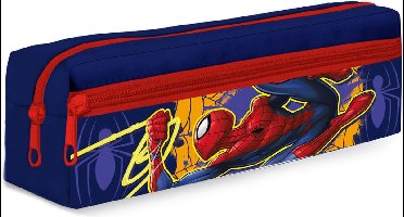 Spider-Man Etui / Pennenzak voor School - 22 x 9 CM - Rood / Blauw - Spiderman - Marvel