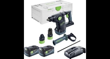 Festool KHC 18 EB-Basic accu combihamer 18 V 2,6 J SDS-Plus Brushless + 2x accu 5,0 Ah + snellader + Systainer