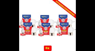 6 x Roxasect Anti-Mug Bundel - 6X Anti-Mug Muggenstekker + 12X Navulverpakkingen - Voordeelverpakking