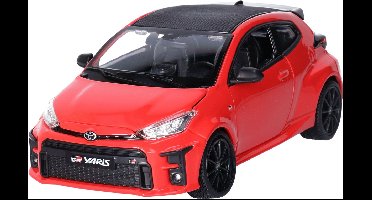 Maisto modelauto/speelgoedauto Toyota Yaris - rood - schaal 1:24 - modelauto - speelgoed