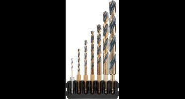 DeWalt Accessoires Houder + Black & Gold HEX-aansluiting | 7 stuks | 2 mm, 3 mm, 4 mm, 5 mm, 6 mm, 8 mm, 10 mm - DT70831-QZ