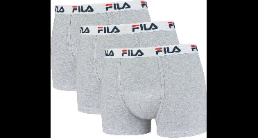 FILA - Heren Basic Boxershorts - 3 Pack - Maat XXL - Grijs