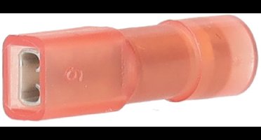 Intercable Q-serie DIN volledig geïsoleerde vlaksteekhuls 0,5-1 mm² 4,8x0,5 messing - rood per 100 stuks (ICIQ145FHVI)