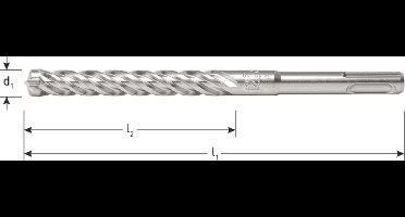 TOM | SDS-plus | Hamerboor | 10 stuks | 8.0x100 mm | 4 snijder