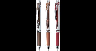 Pentel - EnerGel RTX Retractable Liquid Gel Pens 0.7mm 3 stuks - Change Expressions - BL77CHABP3M