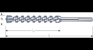 TOM | SDS-MAX | Hamerboor | 25x400 mm | 4 snijder