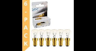 LED's Light Universele Ovenlampen met E14 fitting - Bestendig tot 300° - 15W - 6PACK - Ovenlamp - Ovenlampje - Oven lampje
