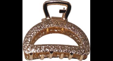 Haarklem metaal halve ronde goud